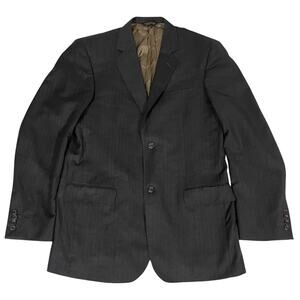 Ermenegildo Zegna Cloth Blazer Mens 46 Dark Gray Pinstripe Wool Custom JP Dumont